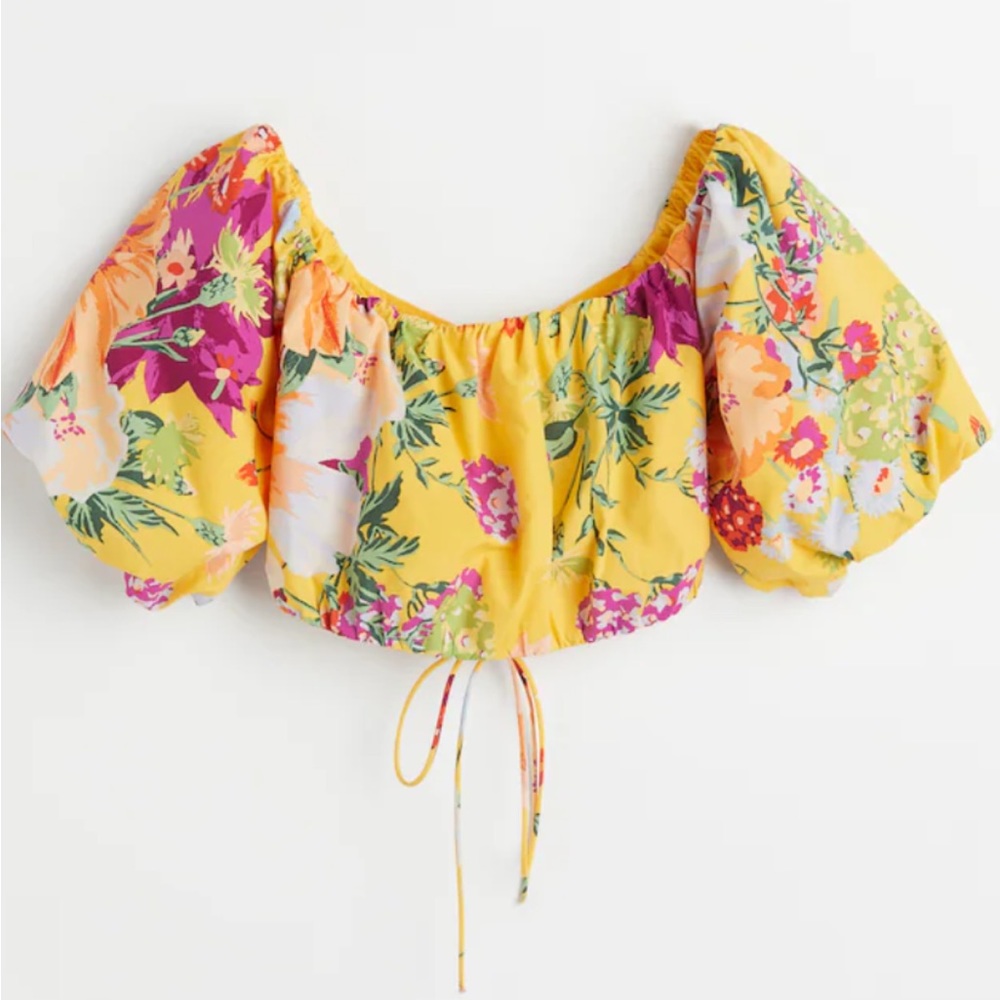 H&M Off Shoulder Crop Top Sz Small